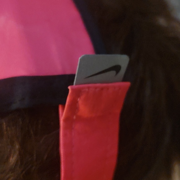 Nike Featherlight Dri-Fit Mesh Strap-on Pink-Black Hat Cap OS - Picture 6 of 10